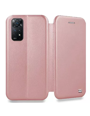 Xiaomi Redmi Note 11 Pro Etui Cuir Folio Clam - Rose gold | Ibroz