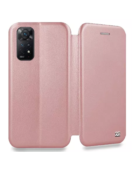 Xiaomi Redmi Note 11 Pro Etui Cuir Folio Clam - Rose gold | Ibroz