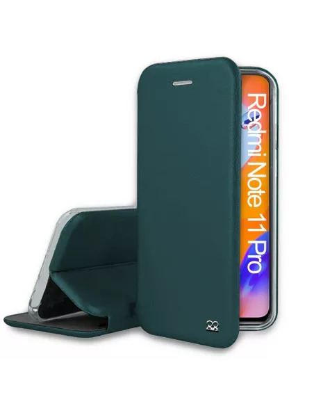 Xiaomi Redmi Note 11 Pro Etui Cuir Folio Clam - Vert Sequoia | Ibroz