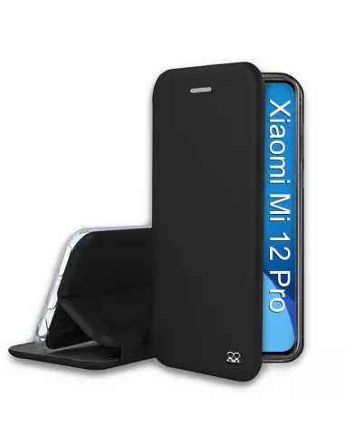 Xiaomi 12 Pro Etui Cuir Folio Clam - Noir | Ibroz