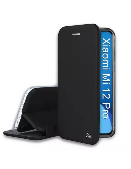 Xiaomi 12 Pro Etui Cuir Folio Clam - Noir | Ibroz
