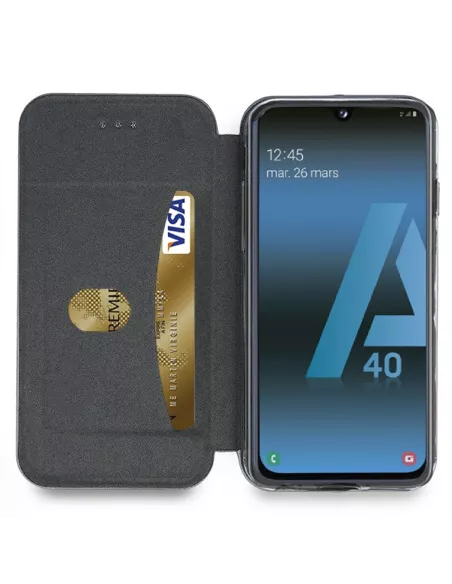 Samsung Galaxy A40 Etui Cuir Folio CLAM | Ibroz