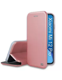 Xiaomi 12 Pro Leather Case Folio Clam - Pink gold | Ibroz