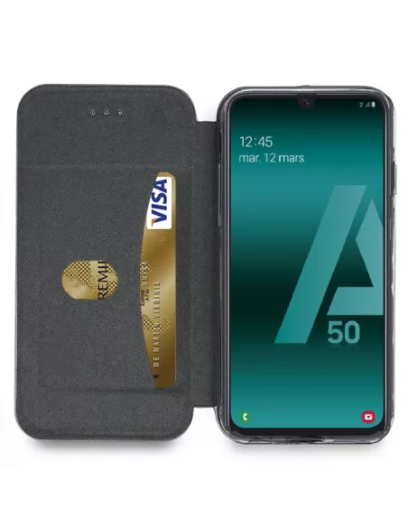 Samsung Galaxy A50 Etui Cuir Folio CLAM | Ibroz