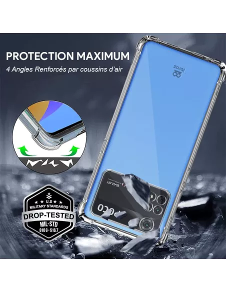 Xiaomi Poco M4 Pro (4G) Pack Coque antichocs + Protection Ecran 9H ...