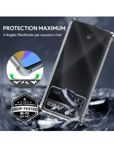 Xiaomi Poco X4 Pro (5G) Pack Shockproof Case + Screen Protector 9H ... 2