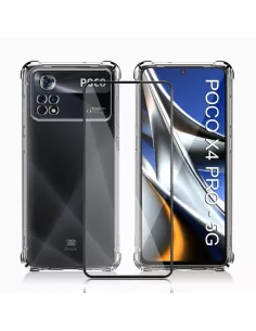 Xiaomi Poco X4 Pro (5G) Pack Shockproof Case + Screen Protector 9H ...