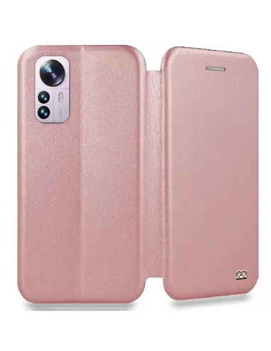 Xiaomi 12-12x Etui Cuir Folio Clam - Rose gold | Ibroz