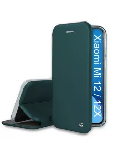 Xiaomi 12-12x Folio Clam Leather Case - Sequoia Green | Ibroz