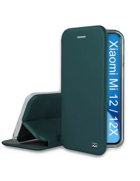 Xiaomi 12-12x Folio Clam Leather Case - Sequoia Green | Ibroz