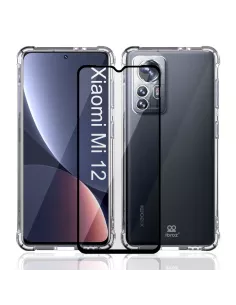 Xiaomi 12-12x Pack Shockproof Case + 9H Screen Protector - Transparent...