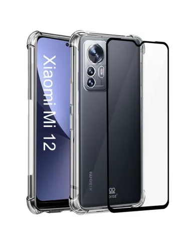 Xiaomi 12-12x Pack Coque antichocs + Protection Ecran 9H - Transpar...