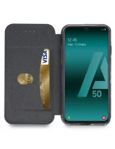 Samsung Galaxy A50 Etui Cuir Folio CLAM | Ibroz