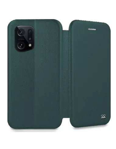 Oppo Find X5 Etui Cuir Folio Clam - Vert Sequoia | Ibroz