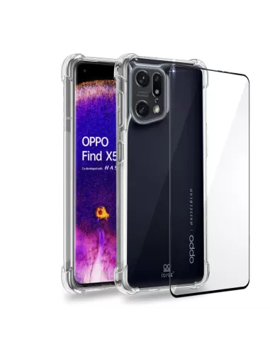Oppo Find X5 Pro Shockproof Case + 9H Screen Protector Pack - Transp...