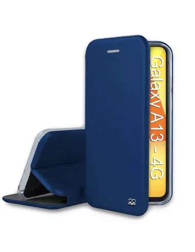 Samsung Galaxy A13 (4G) Leather Case Folio Clam - Cosmos Blue | Ibroz