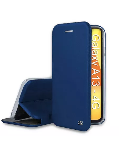 Samsung Galaxy A13 (4G) Etui Cuir Folio Clam - Bleu Cosmos | Ibroz