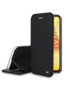 Samsung Galaxy A13 (4G) Leather Case Folio Clam - Black | Ibroz