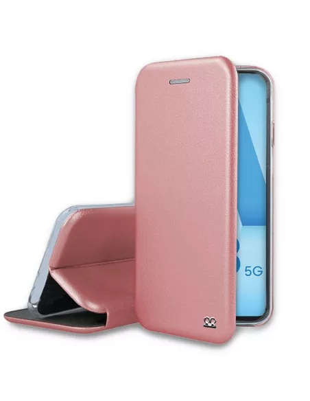 Samsung Galaxy A53 Leather Case Folio Clam - Pink gold | Ibroz