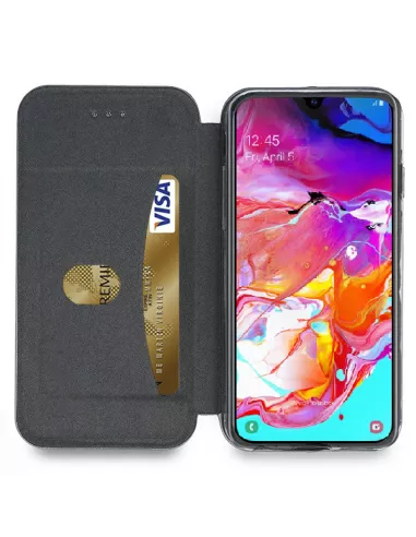 Samsung Galaxy A70 Etui Cuir Folio CLAM | Ibroz