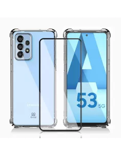 Samsung Galaxy A53 Shockproof Case + 9H Screen Protector Pack - Tran...