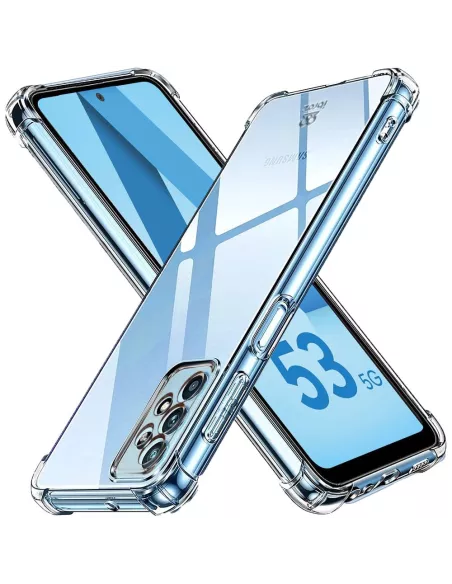Samsung Galaxy A53 Pack Coque Antichoc + Protection Ecran 9H - Tran...