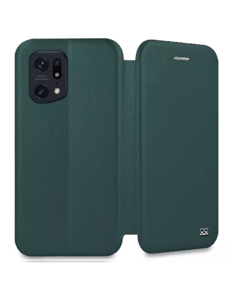 Oppo Find X5 Pro Leather Case Folio Clam - Sequoia Green | Ibroz