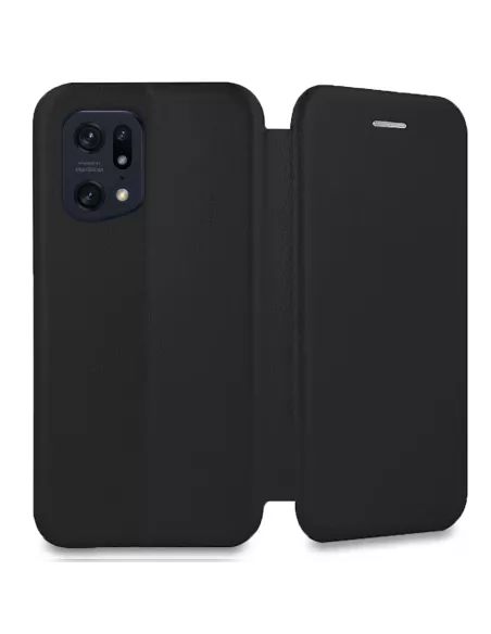 Oppo Find X5 Pro Etui Cuir Folio Clam - Noir | Ibroz
