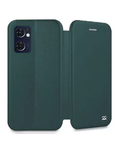 Oppo Find X5 Lite Etui Cuir Folio Clam - Vert Sequoia | Ibroz
