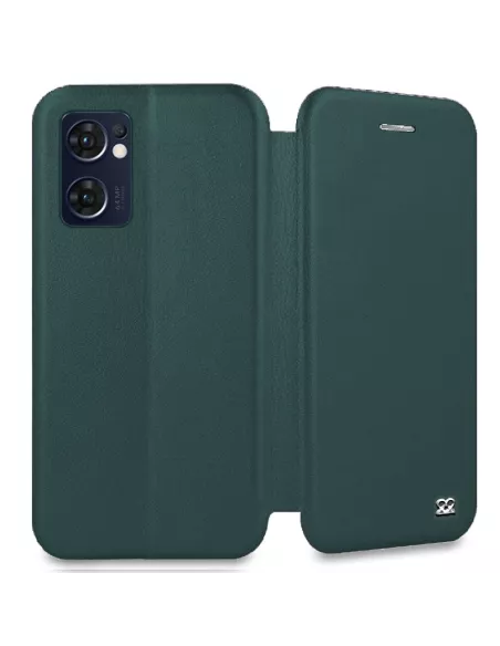 Oppo Find X5 Lite Etui Cuir Folio Clam - Vert Sequoia | Ibroz