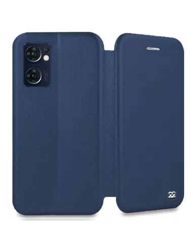 Oppo Find X5 Lite Leather Case Folio Clam - Cosmos Blue | Ibroz