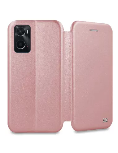 Oppo A76 Etui Cuir Folio Clam - Rose gold | Ibroz