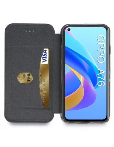 Oppo A76 Etui Cuir Folio Clam - Rose gold | Ibroz