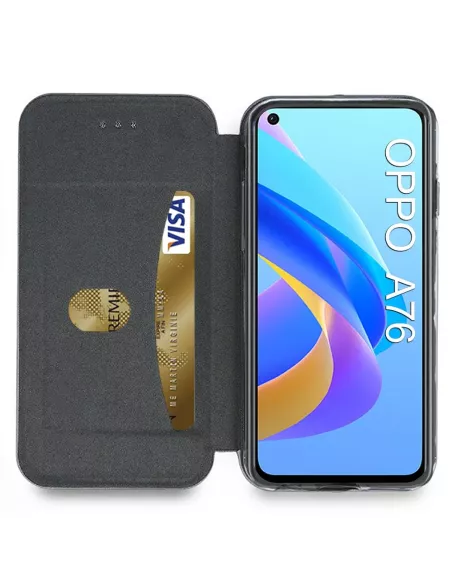 Oppo A76 Etui Cuir Folio Clam - Rose gold | Ibroz