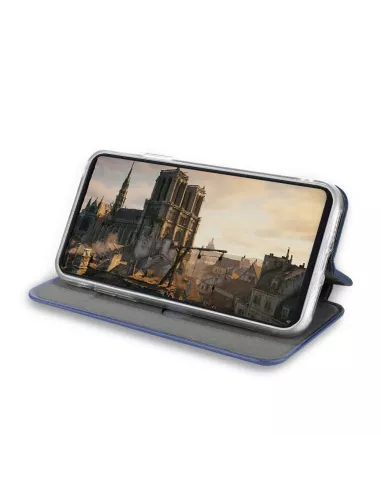 Oppo A96 Etui Cuir Folio Clam - Bleu cosmos | Ibroz