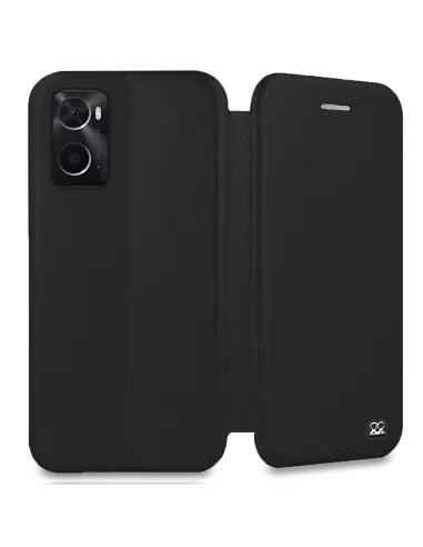 Oppo A96 Etui Cuir Folio Clam - Noir | Ibroz