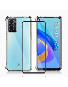 Oppo A76 Pack Coque Antichoc + Protection Ecran 9H - Transparent | ...