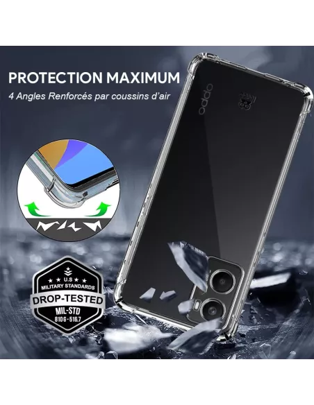 Oppo A96 Shockproof Case + 9H Screen Protector Pack - Transparent | ...