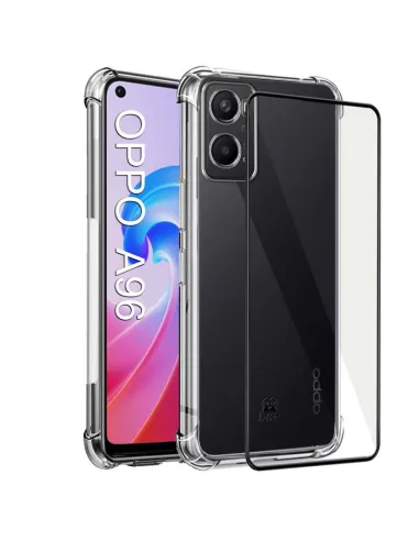 Oppo A96 Shockproof Case + 9H Screen Protector Pack - Transparent | ...