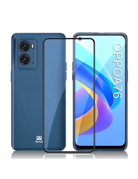 Oppo A76 Ultra Fine ABS Case + Screen Protector (5D) - 9H | Ibroz
