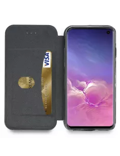 Samsung Galaxy S10 Etui Cuir Folio CLAM | Ibroz 2