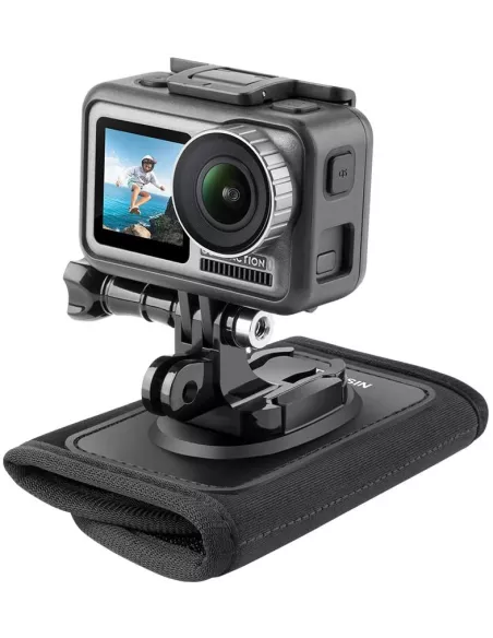 Fixation Gopro sac à dos sur sangle + Base J-Hook Rotative 360° pou...