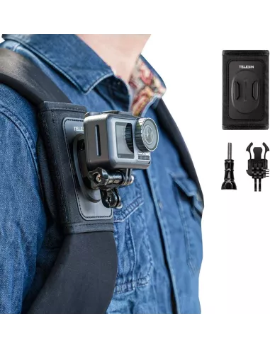 Gopro backpack strap mount + 360° rotating J-Hook base for...