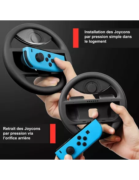 Racing wheel and handle (x2) for Nintendo Switch and Switch OLE...