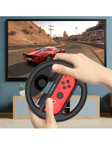 Volant et poignée (x2) de course pour Nintendo Switch et Switch OLE...