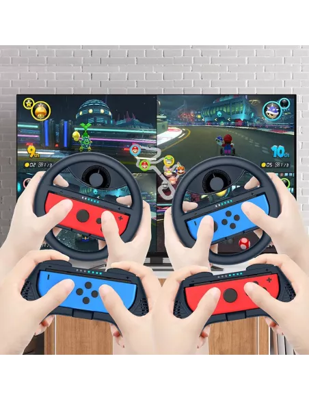 Racing wheel and handle (x2) for Nintendo Switch and Switch OLE...