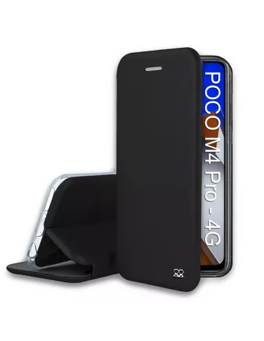 Xiaomi Poco M4 Pro (4G) Etui Cuir Folio Clam - Noir | Ibroz