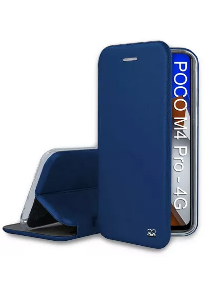 Xiaomi Poco M4 Pro (4G) Etui Cuir Folio Clam - Bleu cosmos | Ibroz