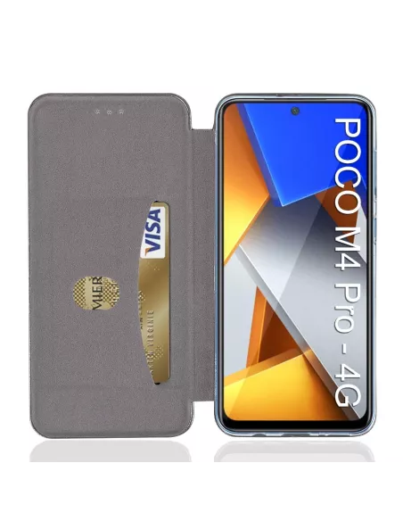 Xiaomi Poco M4 Pro (4G) Etui Cuir Folio Clam - Bleu cosmos | Ibroz