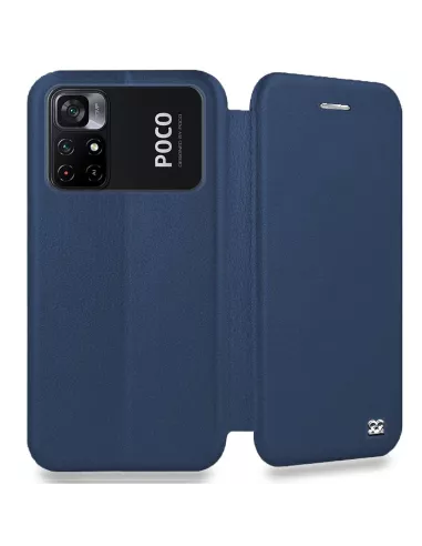 Xiaomi Poco M4 Pro (4G) Leather Case Folio Clam - Cosmos Blue | Ibroz